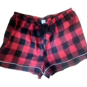 Women’s buffalo plaid pajama shorts XL